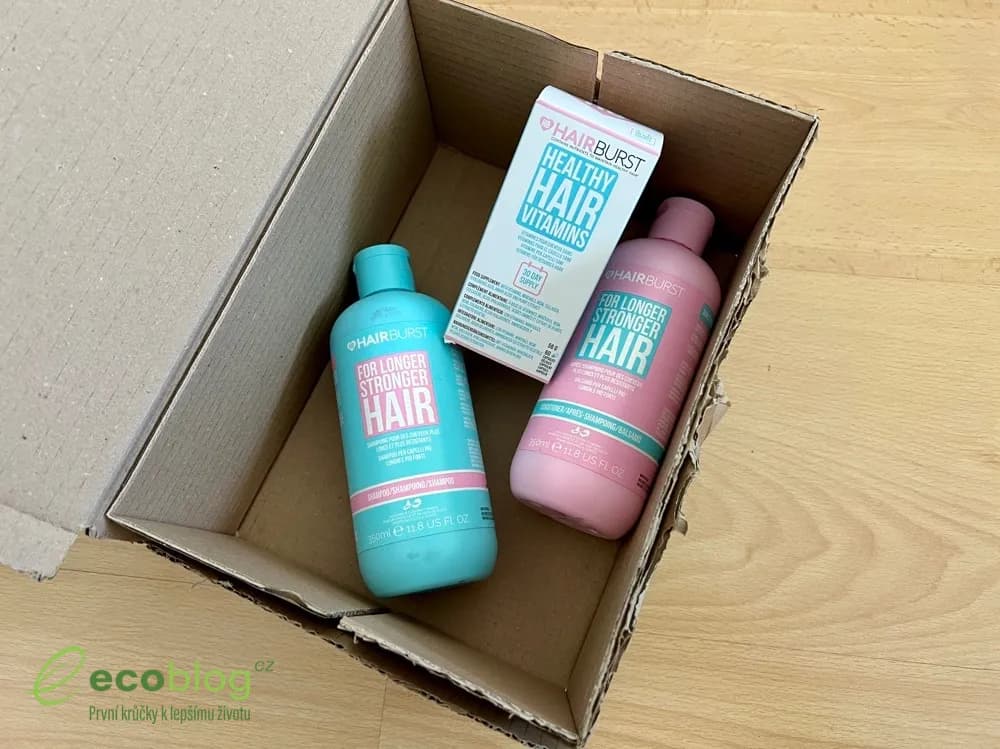 Objednávka Hairburst dorazila v zásilkové krabici