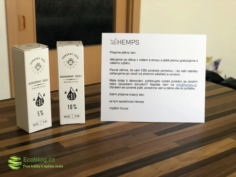 Lahvička CBG oleje 5 % Konopný táta od Hemps