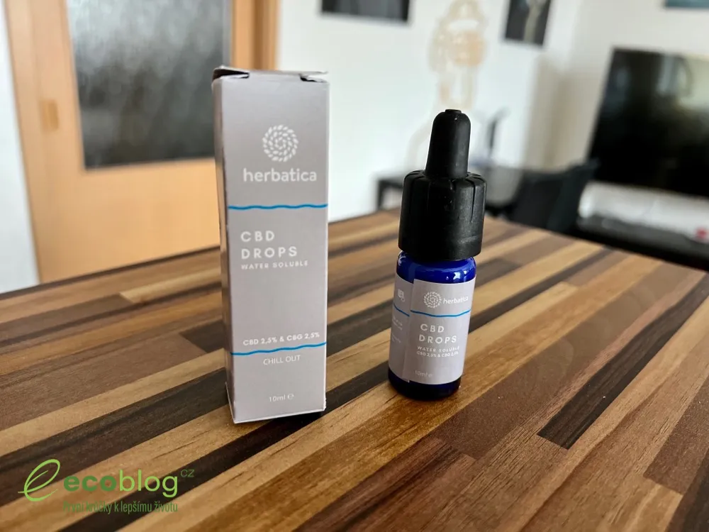 CBD a CBG olej Herbatica, lahvička s kapátkem