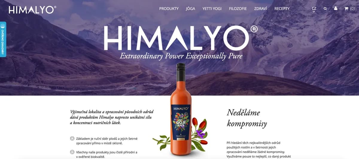 Lahev Himalyo Goji 100% Juice BIO po dodání zásilky