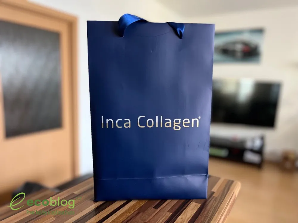 Krabička Inca Collagen s denními sáčky uloženými v přihrádkách