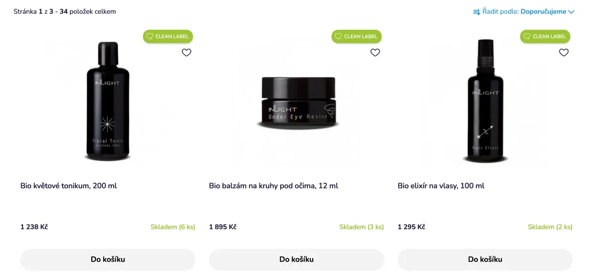 Balzám Inlight Bio Soothing v ekologickém balení připravený k testu
