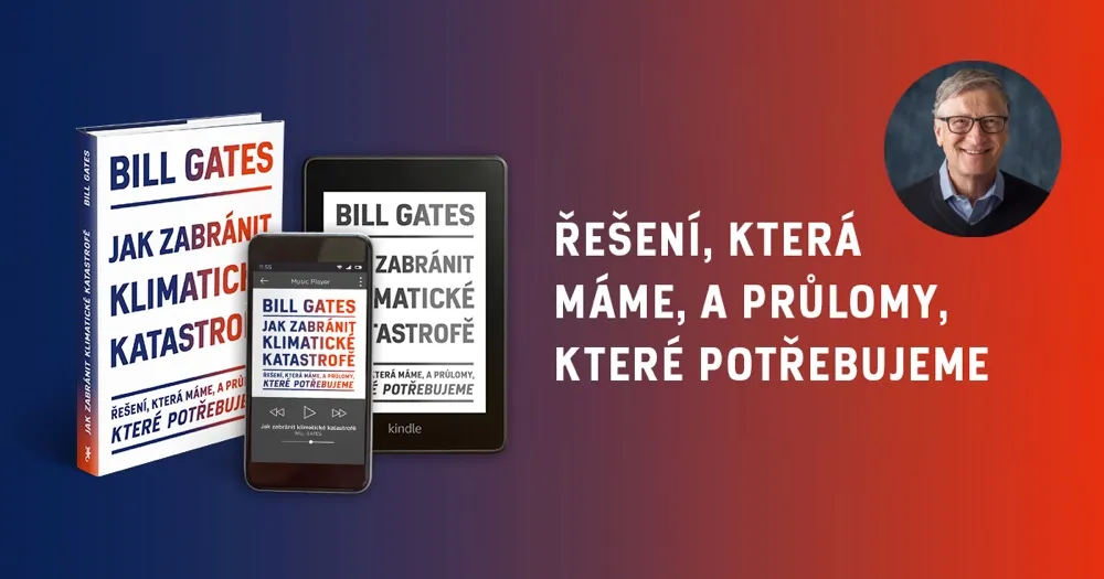 Audiokniha Jak zabránit klimatické katastrofě od Billa Gatese a její hlavní téma snižování emisí