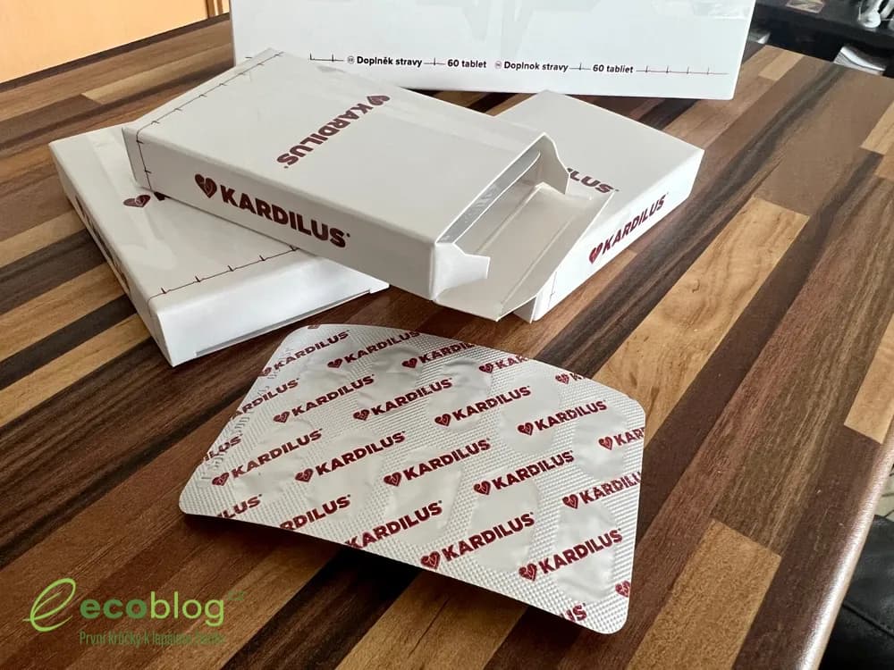 Balení Kardilus s tabletami připravenými k užívání