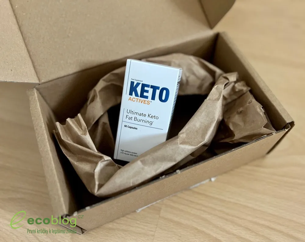 Detail balení Keto Actives s popisem produktu