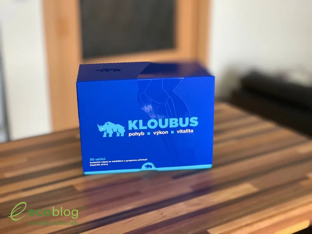 Kompaktní krabička kloubní výživy Kloubus s logem nosorožce