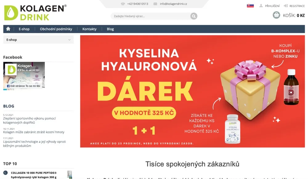Balení rybího kolagenu KolagenDrink Royal Peptide a kloubní výživy FlexiRep
