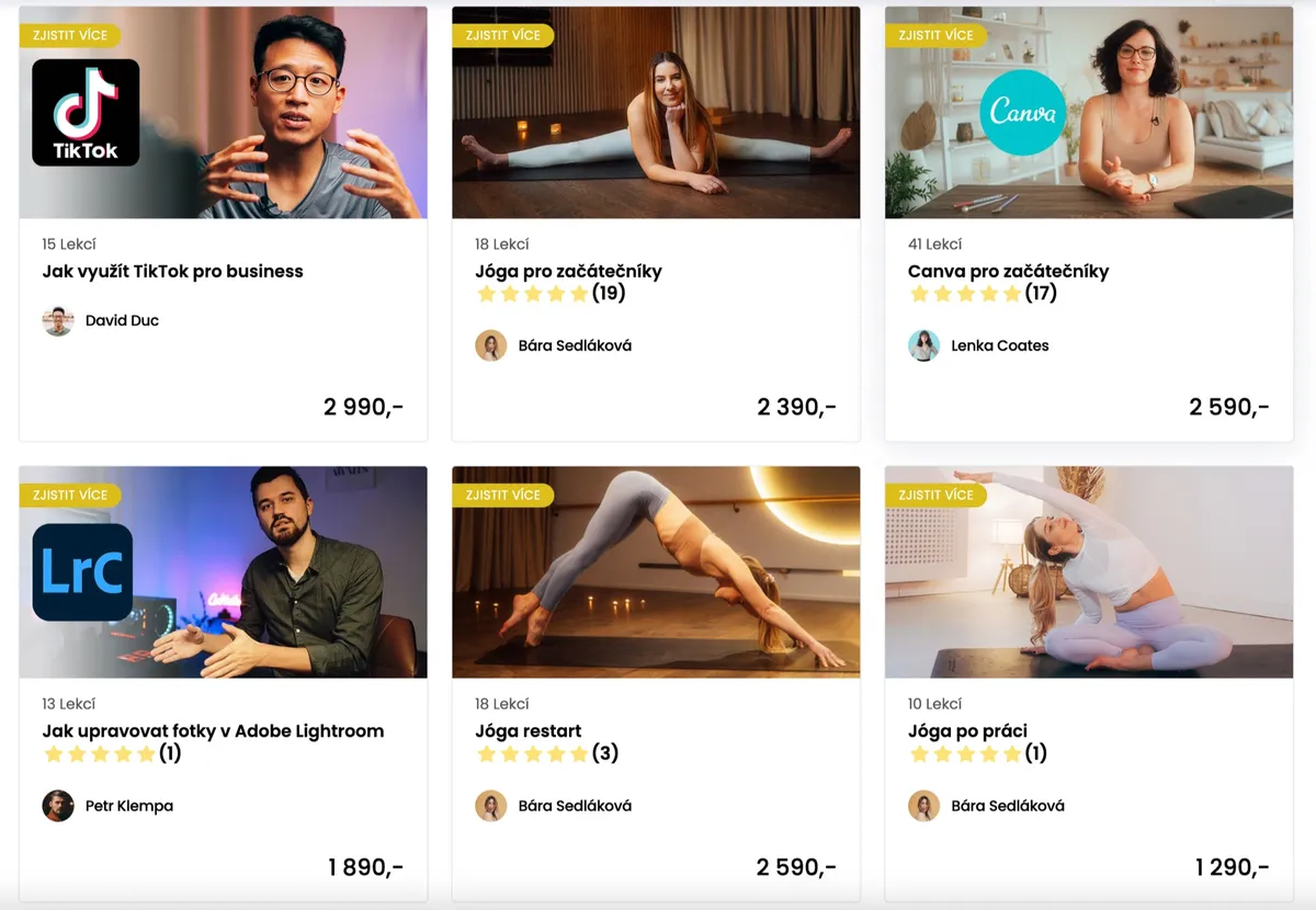 Detail jednoho z online kurzů na platformě Kurzeo