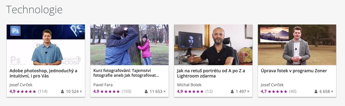 Detail nabídky placených a neplacených lekcí na Kurzech pro radost