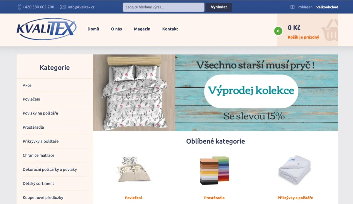 Kvalitex povlečení, recenze, zkušenost a test českého bytového textilu