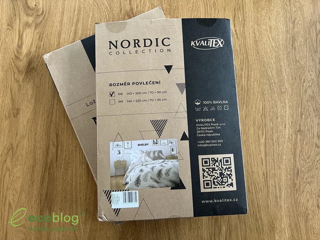 Povlečení Nordic Collection od Kvalitexu na ustlané posteli