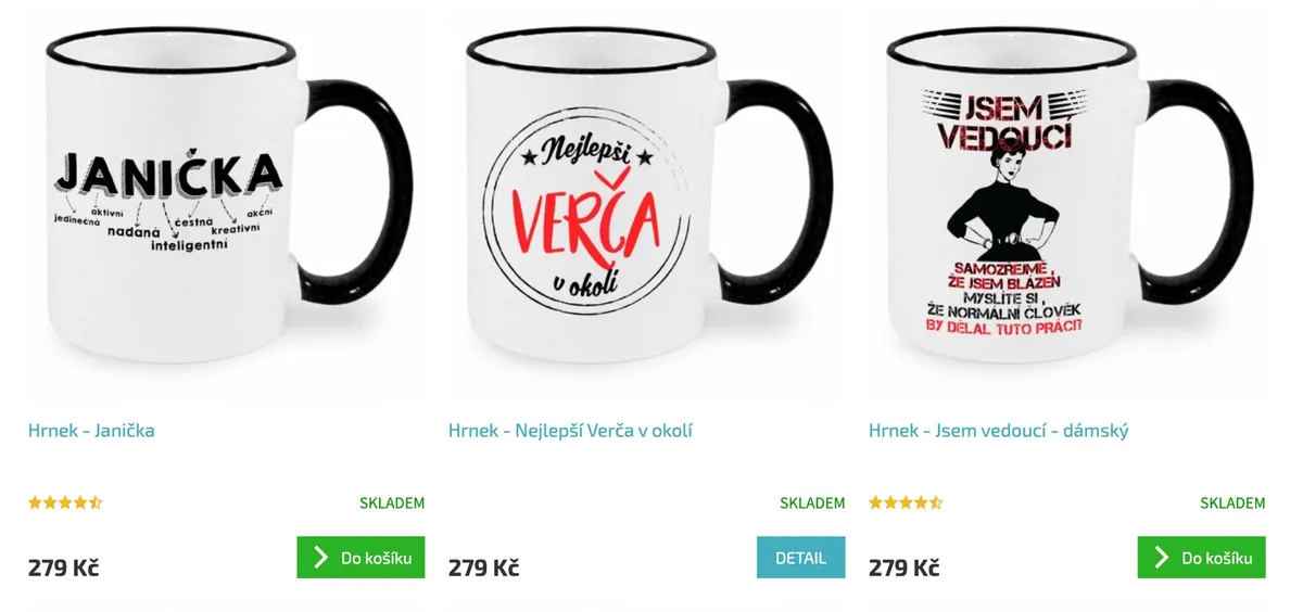 Nabídka triček s potiskem v e-shopu Lemurák