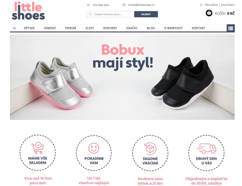 Černé barefoot boty Leguano vybalené z originálního obalu Little Shoes