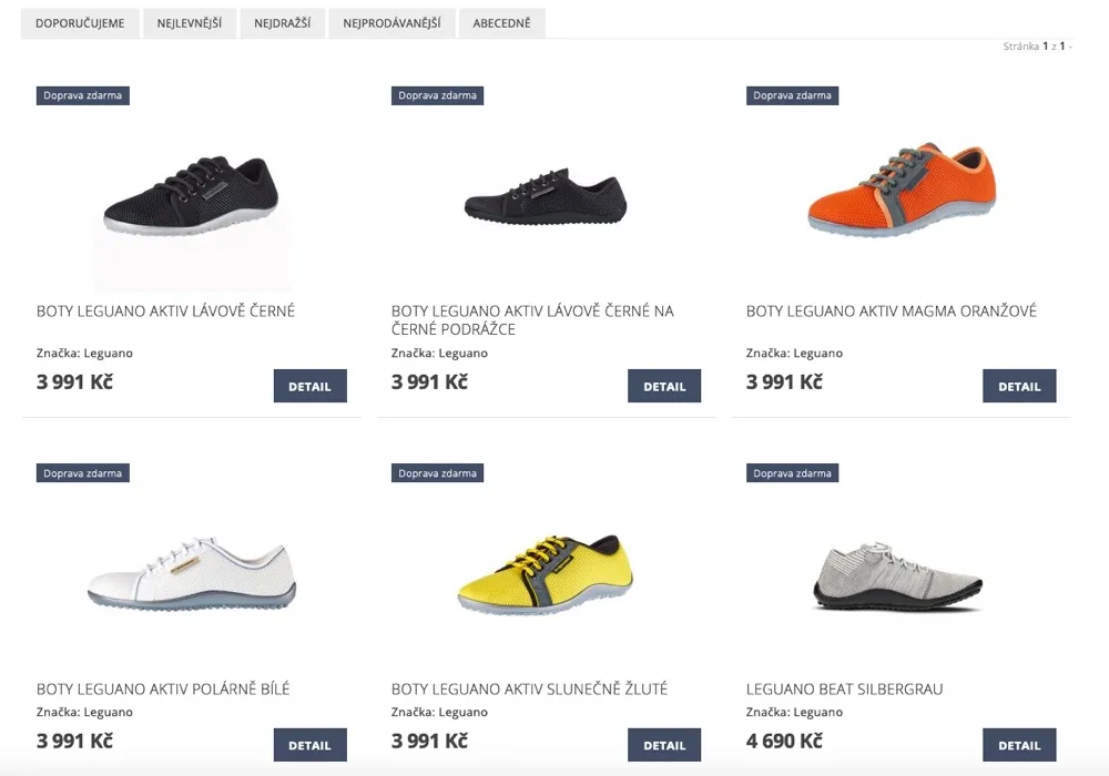 Přehled nabídky barefoot obuvi na e-shopu Little Shoes