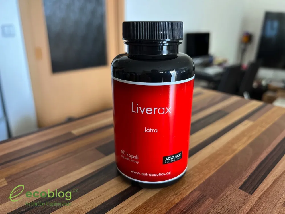 Detail kapslí Liverax s ostropestřcem mariánským od ADVANCE Nutraceutics