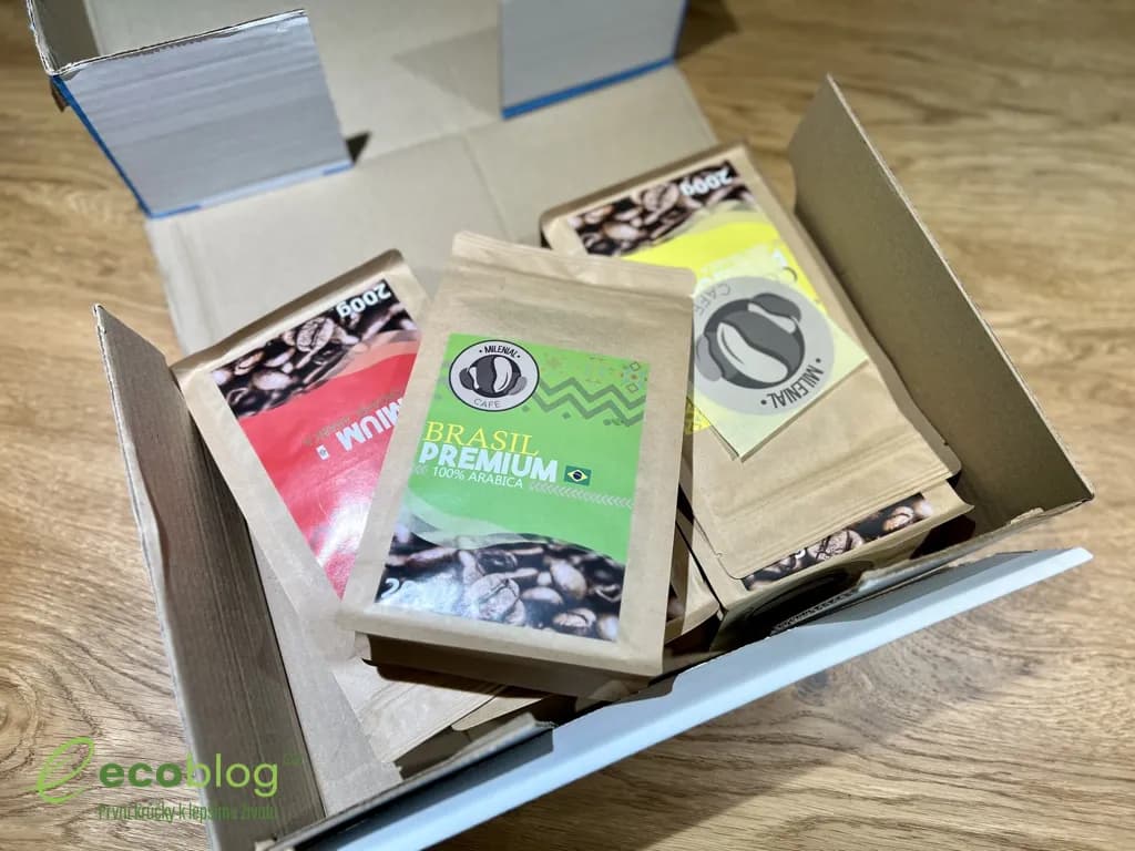 Detail e-shopu a popisu káv Milenial Café