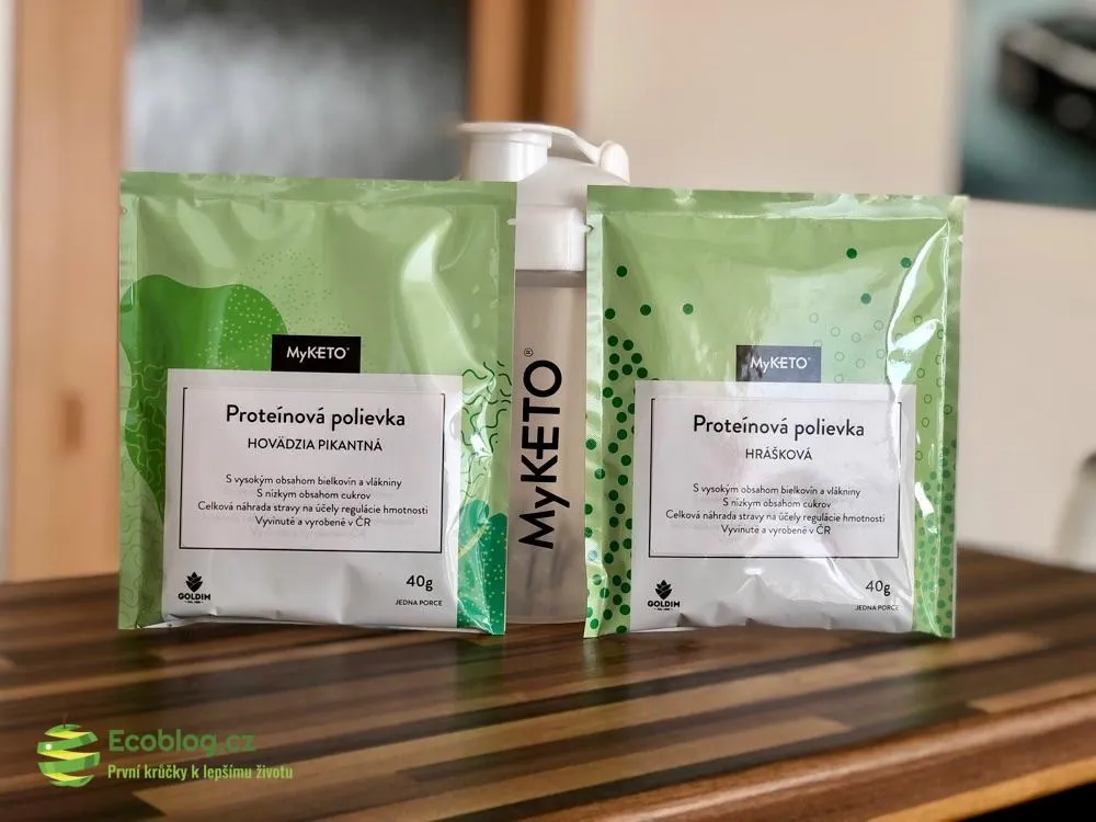 Proteinové koktejly MyKETO v příchutích kapučíno a banán
