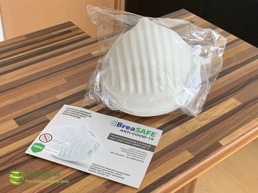 Balení nano FFP2 respirátoru nanoSPACE BreaSAFE