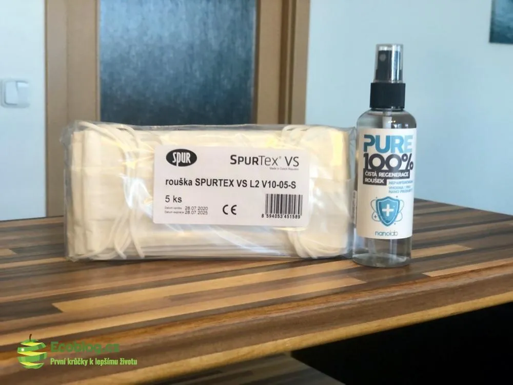 Balení nano roušek SpurTex od nanoSPACE po doručení