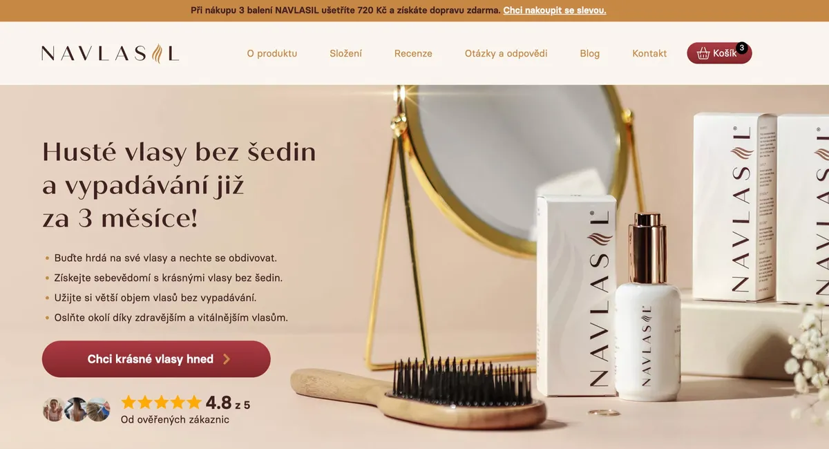 Sérum na vlasy Navlasil připravené k mému domácímu testu