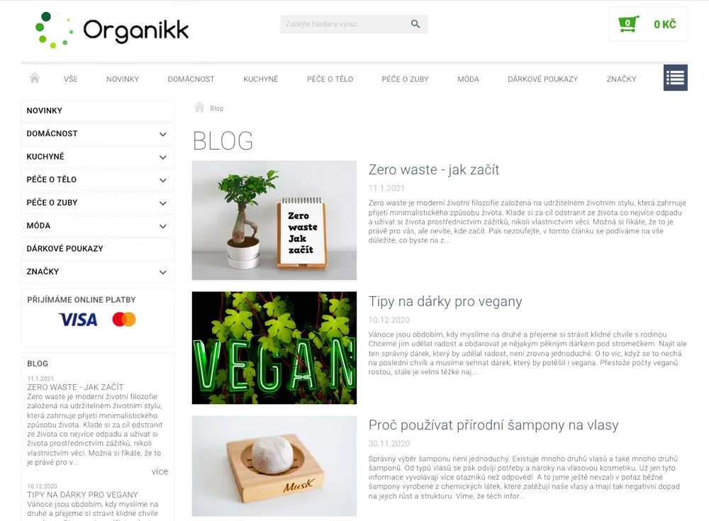 Blog e-shopu Organikk s články o zero waste