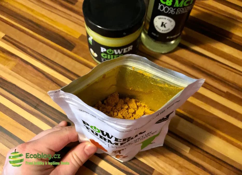 Sáček Powerlogy Power Turmeric po rozbalení zásilky