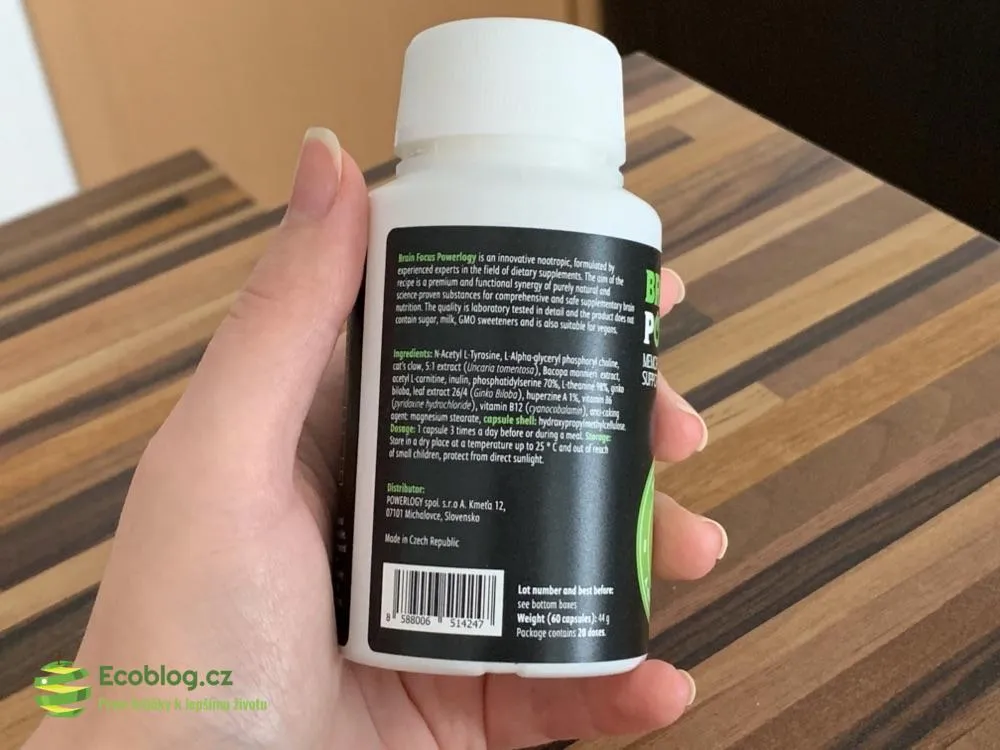 Powerlogy Brain Focus dávkování, kapsle k rannímu užívání