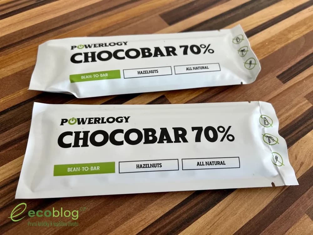 Powerlogy Chocobar čokolády 70 a 90 procent