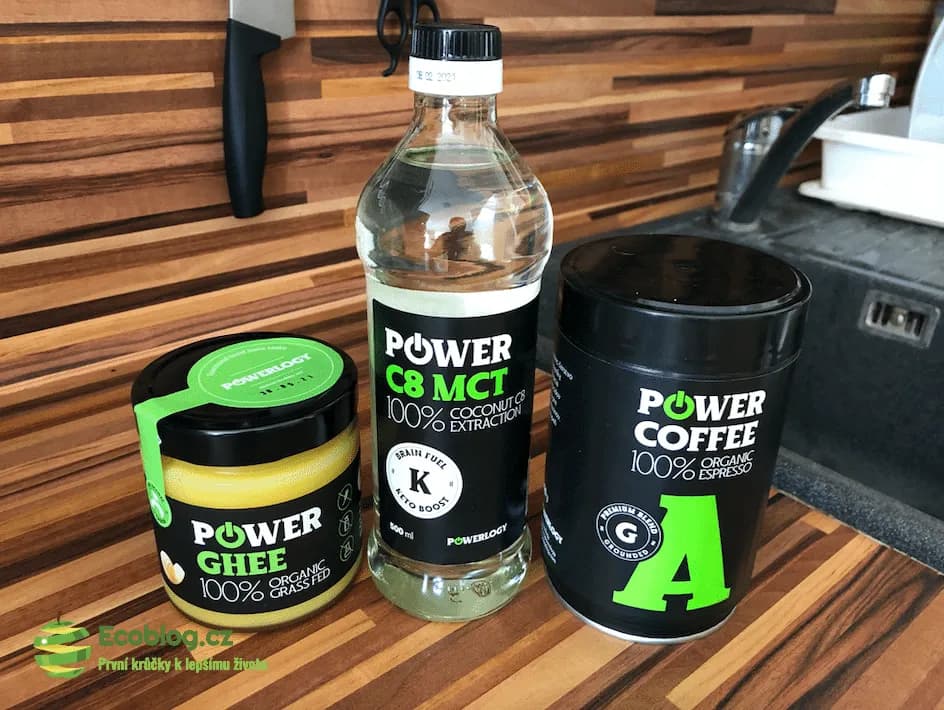 Powerlogy Power Ghee a MCT olej připravené na přípravu Bulletproof kávy