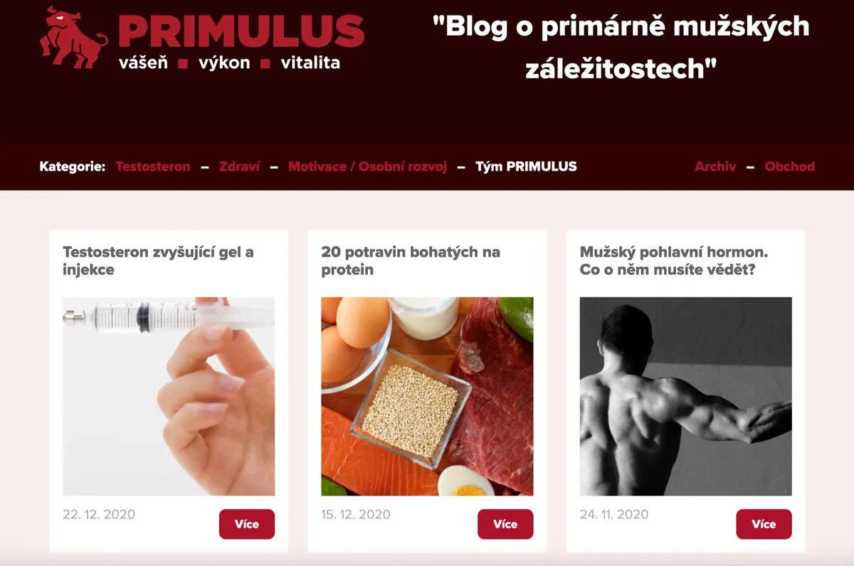 Krabička Primulus po doručení s 60 tabletami uvnitř