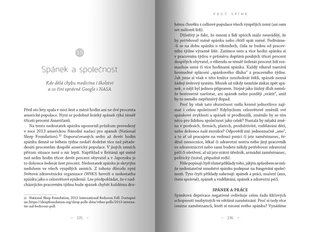 Detail textu v knize Proč spíme o spánkové deprivaci