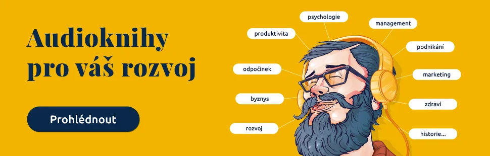 Logo a nabídka e-shopu s audioknihami ProgresGuru