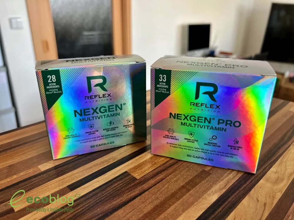 Balení multivitaminu Reflex Nexgen Pro připravené k testu