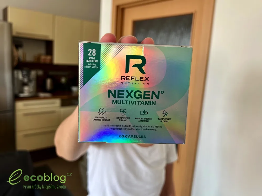 Detail složení multivitaminu Reflex Nexgen na obalu