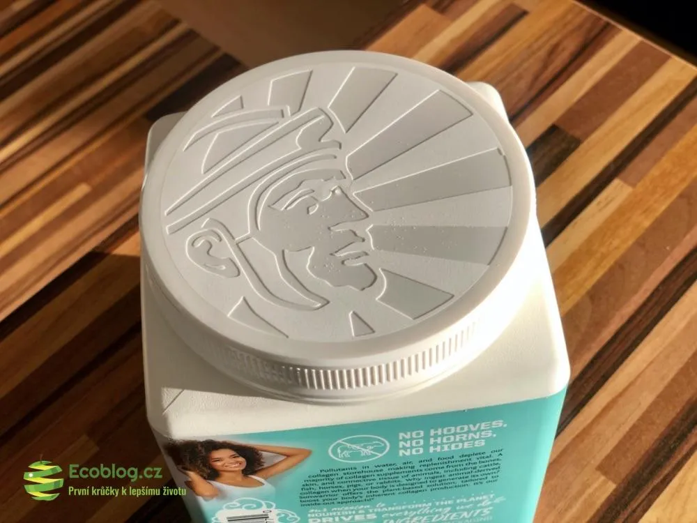 Sunwarrior Collagen Builder, balení a odměrka rostlinného kolagenu