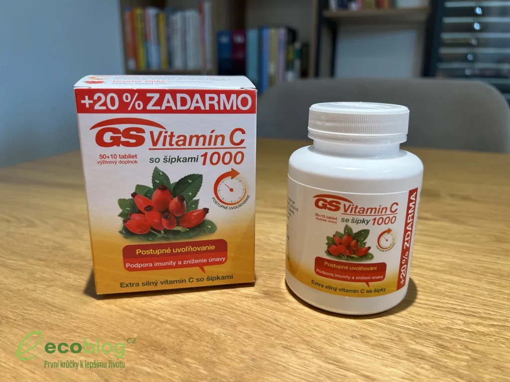 Balení vitaminu C 1000 mg se šípky z GS Klubu