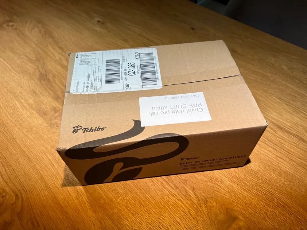 Úvodní strana e-shopu Tchibo s nabídkou výběrové kávy a dalšího sortimentu