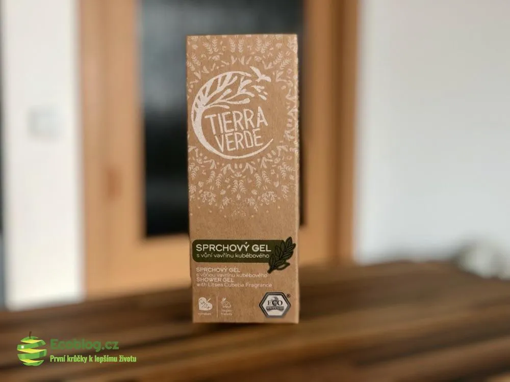 Detail složení Tierra Verde sprchového gelu s certifikací Eco Garantie