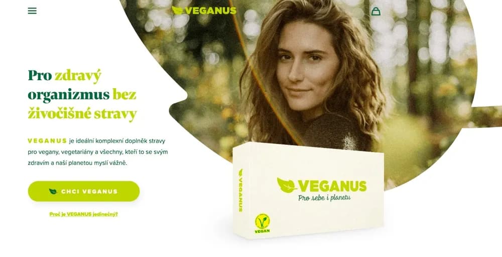 Balení 30 tablet Veganus, komplexní doplněk stravy pro vegany