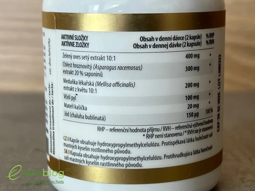 Doručené balení Venira Hormonální rovnováha na stole