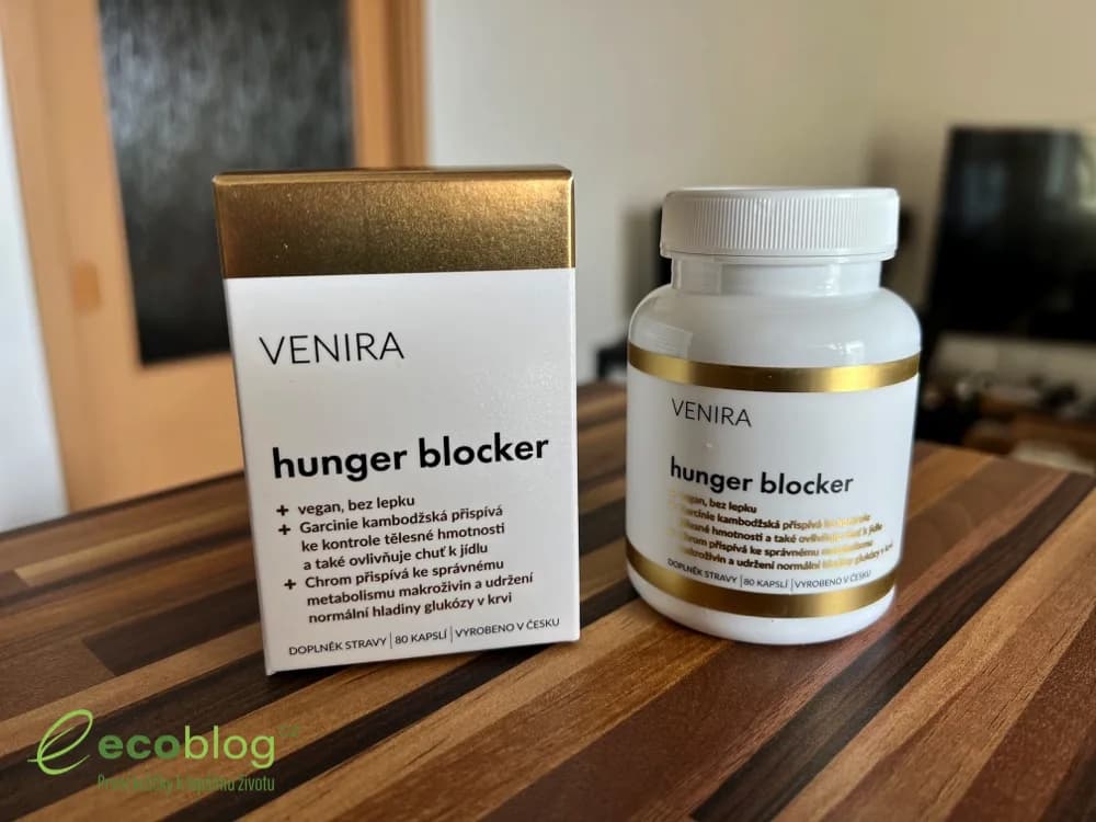 Balení kapslí Venira Hunger Blocker na stole