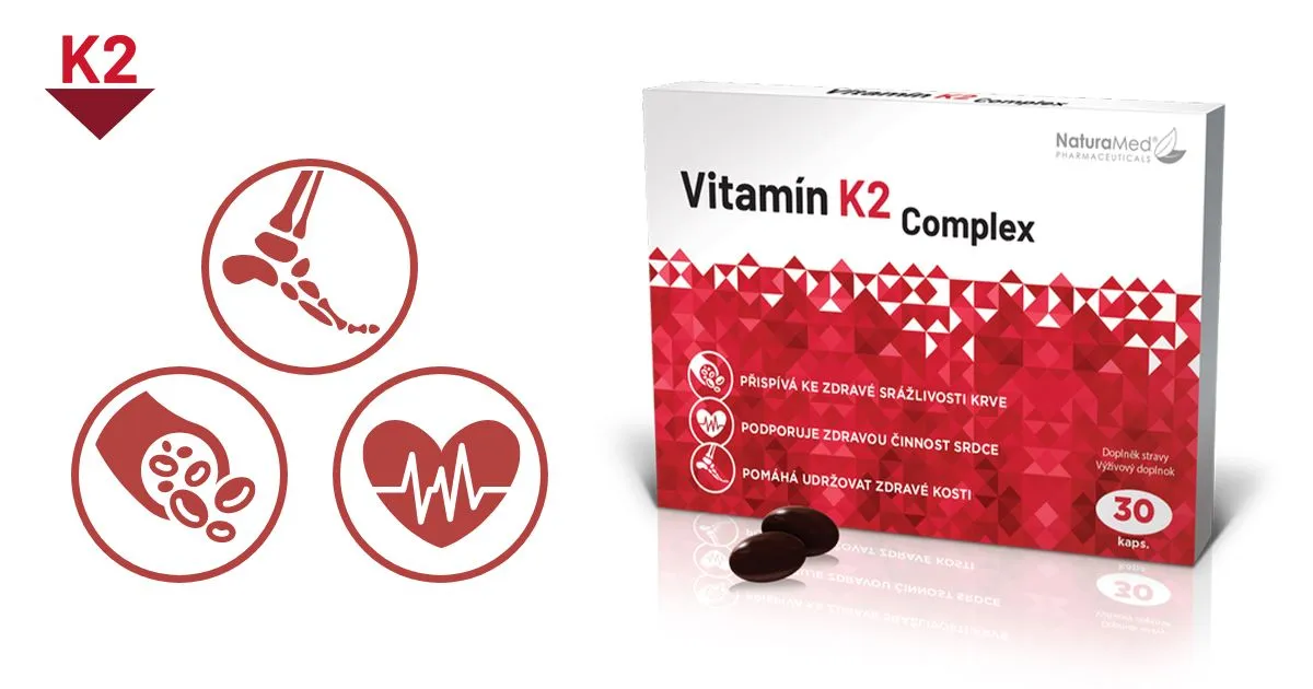 Balení doplňku stravy Vitamín K2 Complex od NaturaMed