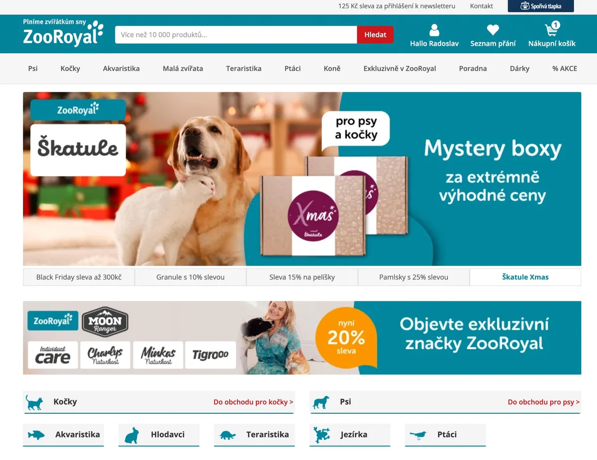Mystery box ZooRoyal Škatule Wild Taste pro kočky před otevřením