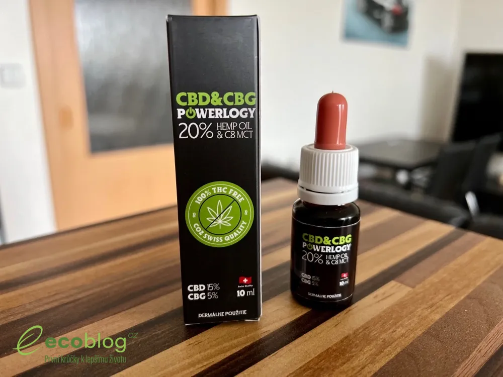 Powerlogy CBD a CBG 20% hemp oil olej