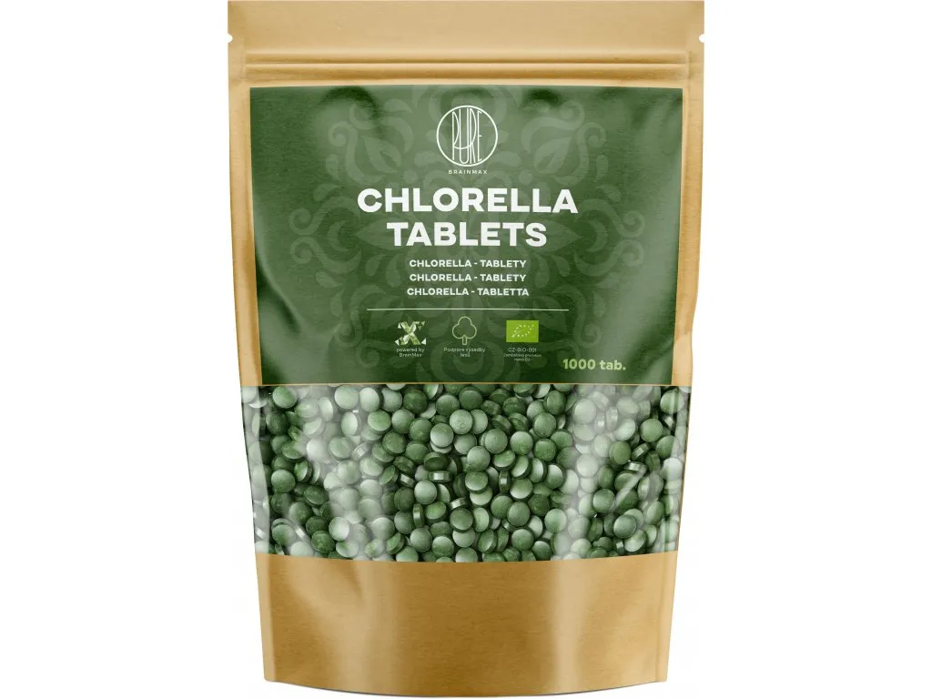 BrainMax Pure Chlorella BIO tablety, 1000 tablet
