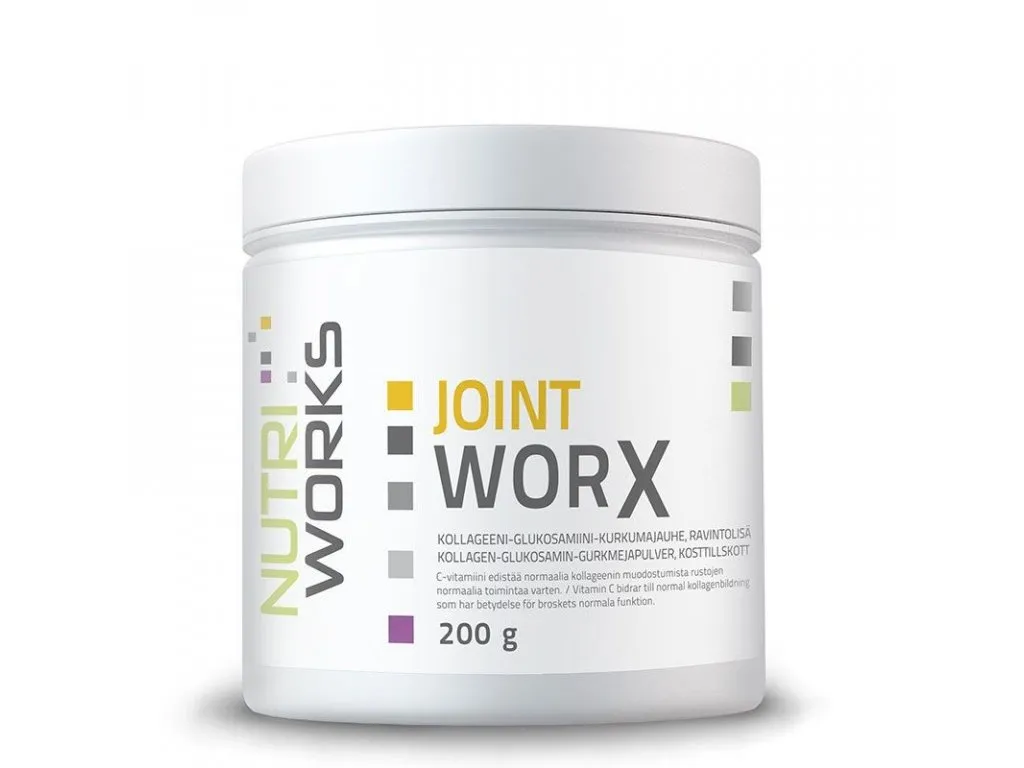 NutriWorks Joint Worx práškový kolagen s glukosaminem a kurkumou