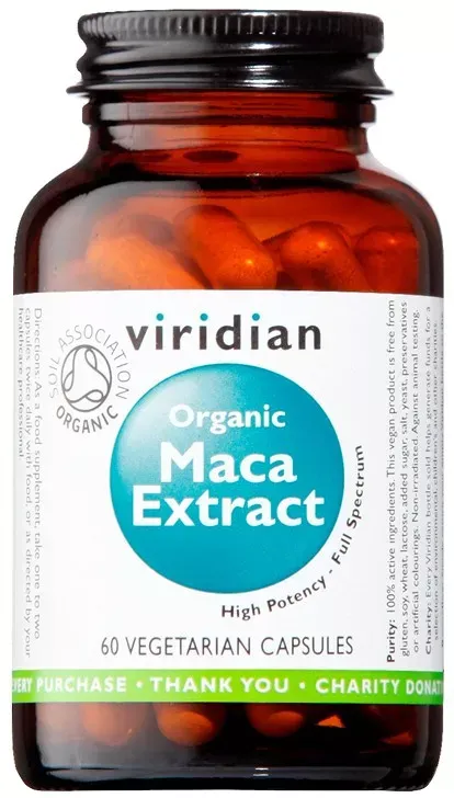 Viridian Organic Maca Extract v kapslích