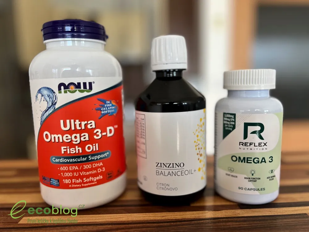 Omega-3 doplňky z testu na Ecoblogu