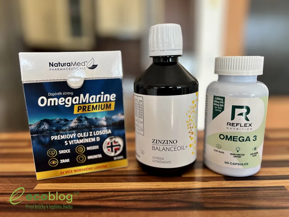Omega-3 doplňky se liší zdrojem, obsahem EPA a DHA i formou