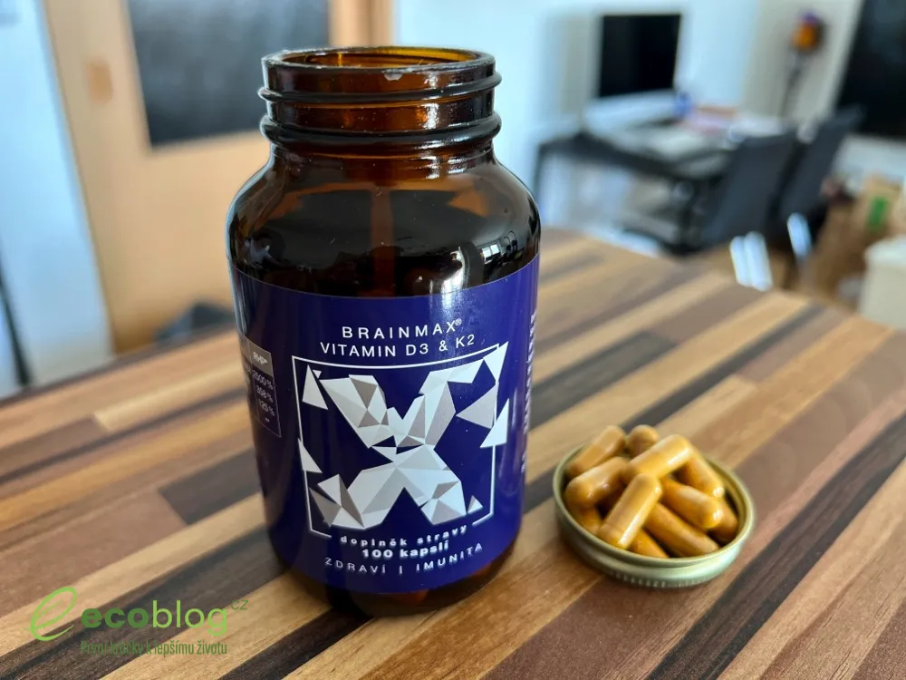 BrainMax Vitamin D3 a K2 detail z testu na Ecoblogu